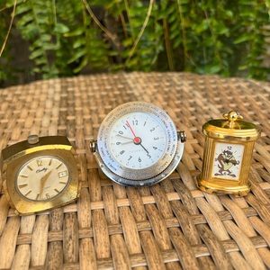 Levenger Time Zone International Clock SRA4/V357 Desk Executive Silver clock